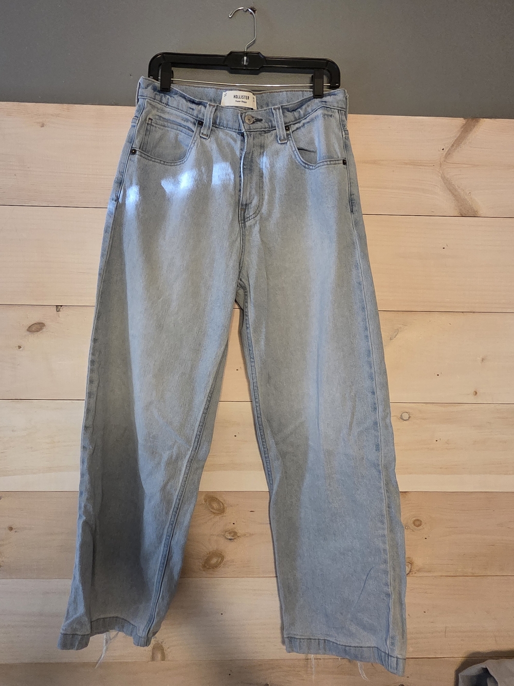 Hollister Men’s Super Baggy Light Blue Denim Jeans